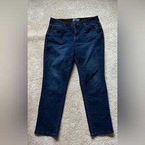 Democracy Ab Solution Natalie Straight Leg Jeans 16W Dark Wash Indigo 30” Inseam